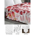 thumbnail image 6 of Red Eucalyptus Leaves Queen Size Flat Sheet, Wrinkleproof & Fadeproof Cooling Flat Bed Sheet Only, Summer Botanical Weeping Wooden Breathable Soft Bedding Top Sheets 90 x 102 Inches, 6 of 8