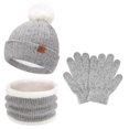 thumbnail image 1 of FZ FANTASTIC ZONE Toddler Kids Winter Hats Touchscreen Gloves Scarfs Set Pompom Beanie Caps Neck Warmer with Fleece for 5-8 Years Old Baby Girls Boys Gifts, Gloves, Red, 1 of 6