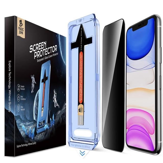 Protector de pantalla MAGIC JOHN Privacy Glass para iPhone 11/XR