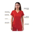 thumbnail image 3 of Adar Pro Scrubs For Women - Sweetheart V-Neck Scrub Top, 3 of 7