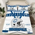 thumbnail image 2 of Manfei Rugby City Bed Sheets Queen,Sports Theme Bedding Queen Size,Indianapolis Sheet Set Queen For Teens,Ultra Soft Bedroom Decor,4pcs, 2 of 7