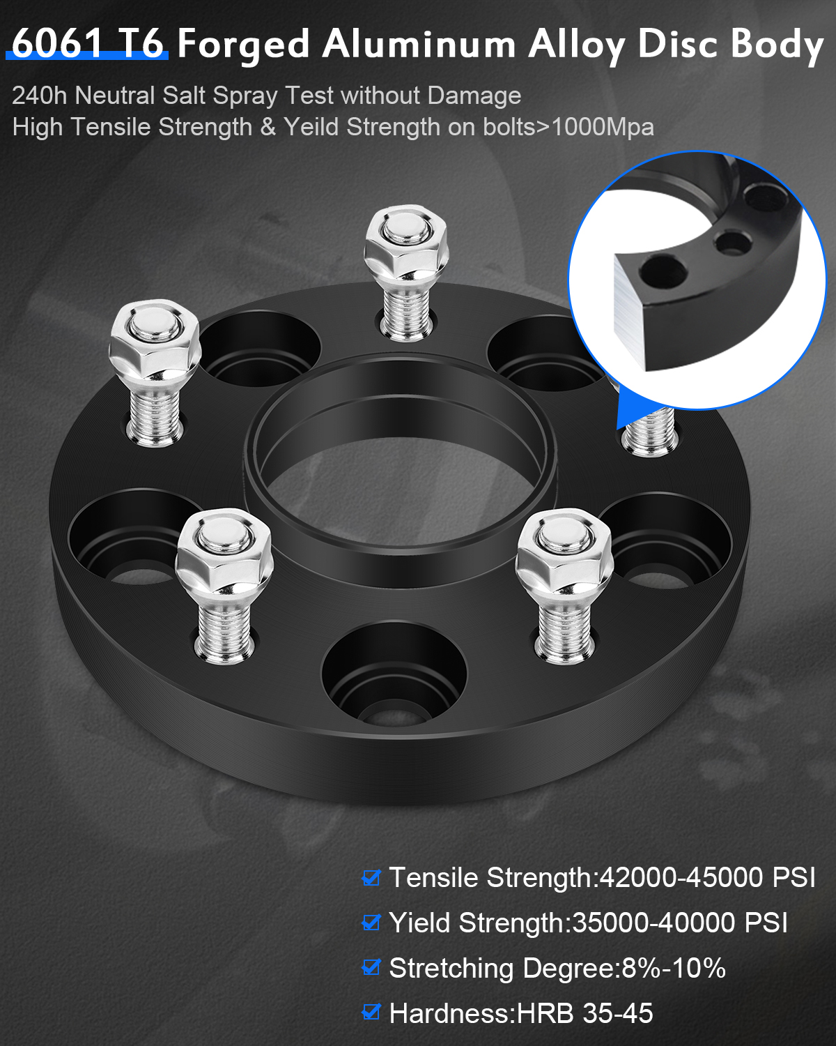 2pc 5x4.5 (5x114.3mm) 20mm Black Hubcentric Wheel Spacers For Nissan/Infiniti – 66.1 Hub Bore, 12x1.25 Studs, Forged Aluminum