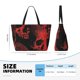 thumbnail image 4 of Disketp Red And Black Abstract Skull Bolsa de Playa de Gran Capacidad, Bolso Impermeable y a Prueba de Arena para Mujer, Ideal para Playa, Piscina y Natación, 4 of 7