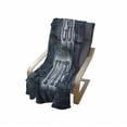 thumbnail image 4 of Chill Soft Flannel Fleece Throw Blanket, Inspiration Words on Wooden Planks with Grunge Scratched Display Relaxation, Cozy Plush for Indoor and Outdoor Use, 60" x 80", Dark Blue White, by Ambesonne, 4 of 6