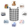 thumbnail image 2 of DouZhe Waterproof Collapsible Large Laundry Baskets, Monochrome Floral Seamless Prints Circular Hamper with Handles, 2 of 7