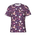 thumbnail image 4 of Vsdgher Cute Squirrel Floral Print Men's Dry Fit Mesh Athletic Shirts Moisture Wicking Tennis T-Shirt Tops, 4 of 9