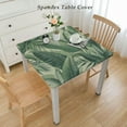 thumbnail image 2 of COMIO Banana Leaves Great for Home Kitchen/Parties/Holiday Dinner Square Tablecloth White, 2 of 7