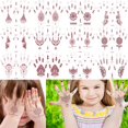 thumbnail image 1 of Adhesivos temporales para tatuajes XMASIR Henna para niños con 12 pares, 1 of 8