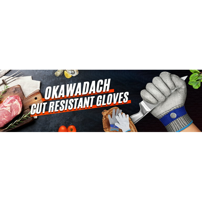 Keimprove 4PCS Anti-Cutting Gloves for Men Women Wear-Resisting Grade 5  Labor Protection Anti-Scraping Anti-Knife Anti-Fish Kitchen Gloves