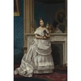 thumbnail image 2 of Jean-Léon Gérôme 11x14 Gold Ornate Wood Frame and Double Matted Museum Art Print Titled - Portrait of Marie-Anne D'Escoubleau De Sourdis, Madame Charles-Joachim Lefevre (1853-1938) (1842-191, 2 of 4