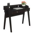 thumbnail image 3 of Pemberly Row Deluxe Two-Drawer Desk with Shelf in Espresso Wood Finish, 3 of 7
