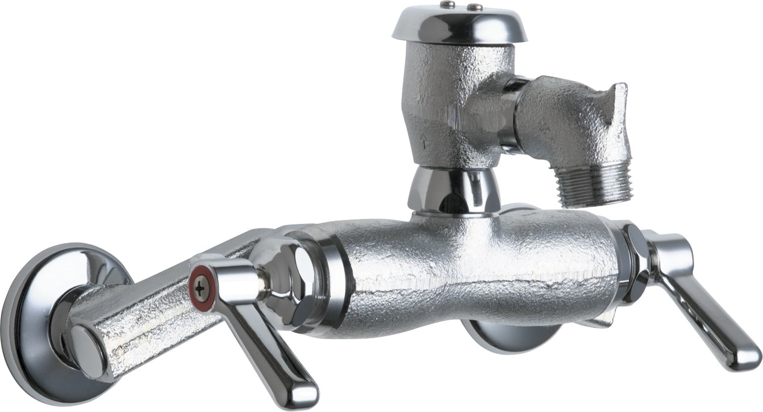 Chicago Faucets 305VBRXK Rough Chrome Wall Mounted Service Sink Faucet