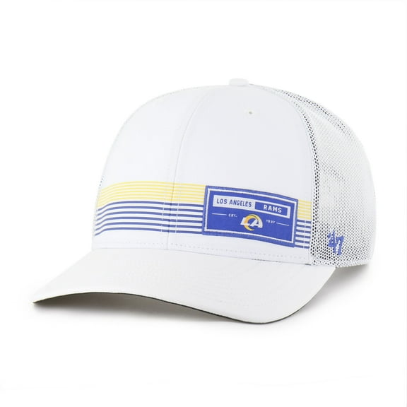 Men's '47 White Los Angeles Rams Rangefinder Trucker Adjustable Hat