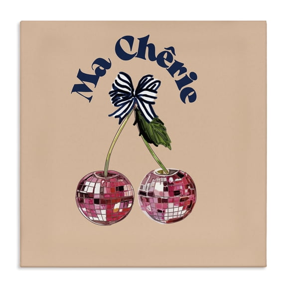 Stupell Industries Contemporary Ma Cherie Phrase Canvas Art, 17 x 17, by Amelia Noyes
