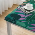 thumbnail image 5 of BANET Table Decoration for Party Art Tropical Jungle Square Table Cloth Polyester Tablecloth Square Table for Dinner Table Decor white, 5 of 8