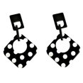 thumbnail image 2 of Jiaroswwei Women Polka Dot Hollow Rhombus Geometric Dangle Ear Stud Cuff Earrings Jewelry, 2 of 7