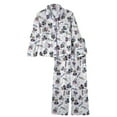 thumbnail image 2 of Joe Boxer Girls White Flannel Sleepwear Set Mustache Pug Pajamas Cheerio XS 4/5, 2 of 2