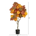 thumbnail image 3 of Nearly Natural 4ft. Autumn Umbrella Ficus Fall Artificial Tree, 3 of 5
