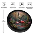 thumbnail image 3 of Flamingo 9.8 Inch Round Digital Wall Clock - Silent Non-Ticking Battery Operated Clock for Bedroom, Living Room, Kitchen, Bathroom - Easy-to-Read Decorative Clocks, 3 of 6
