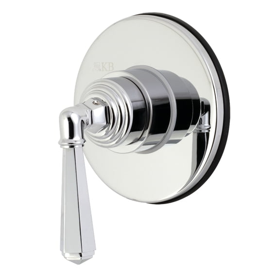 Kingston Brass KS3031HL  Single-Handle Three-Way Diverter Valve with Round Trim Kit, Polished Chrome