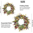 thumbnail image 2 of TVYTYAT Wildflower Wreath for Spring Summer, 18" Faux Ranunculus Floral, UV Resistant Artificial Greenery Decor, 2 of 4