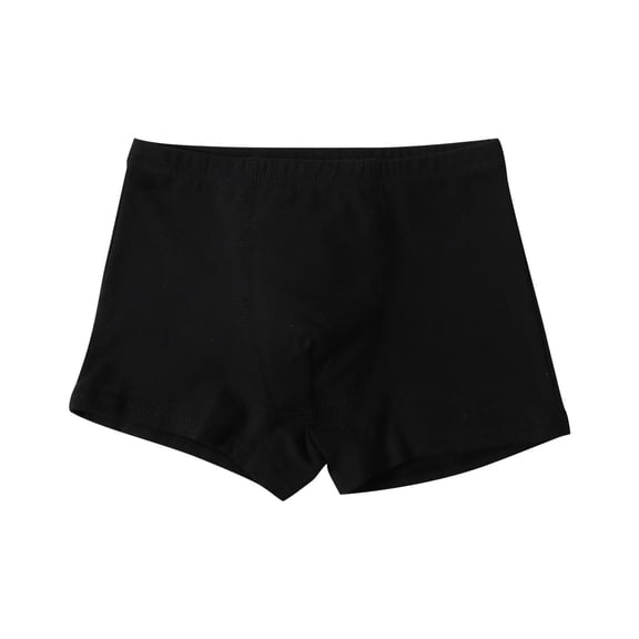 VONCOS Boys Cotton Boxer Briefs Underwear, Soft Breathable Black for Active Play, 1-Pack,Size 5-6 T