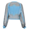 thumbnail image 5 of HNMKIU Wraps Women Elegant Sun Sleeve Arm Thin Long Ice Silk Chiffon Cardigan Wraps Blue,One Size, 5 of 8