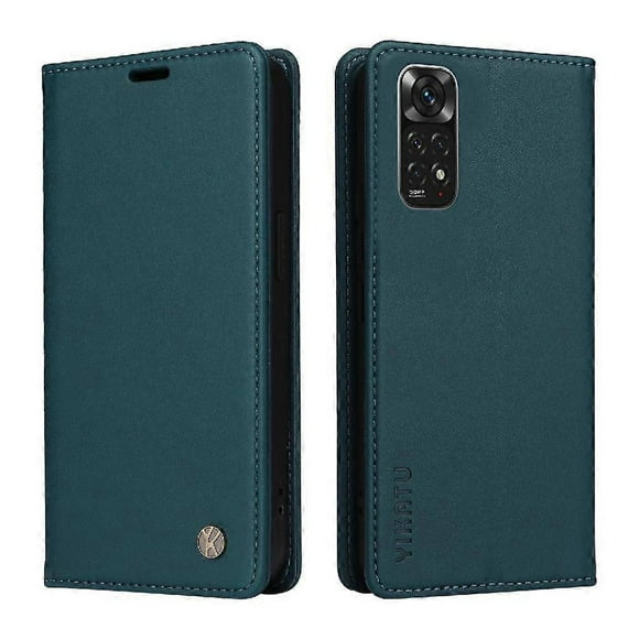 Flip Case For Xiaomi Redmi Note 11 4G And Stand Functionality Faux Leather And Full Matte TPU With Card Slots Strong Magnetic Attraction