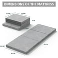 thumbnail image 3 of Tri-Fold Memory Foam Mattress 3 Inch, Portable Folding Mattress for Camping, Guest Bed & Travel, 3 of 7
