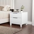 thumbnail image 4 of Skyline Decor Modern Double Drawer Nightstand, White, 4 of 5