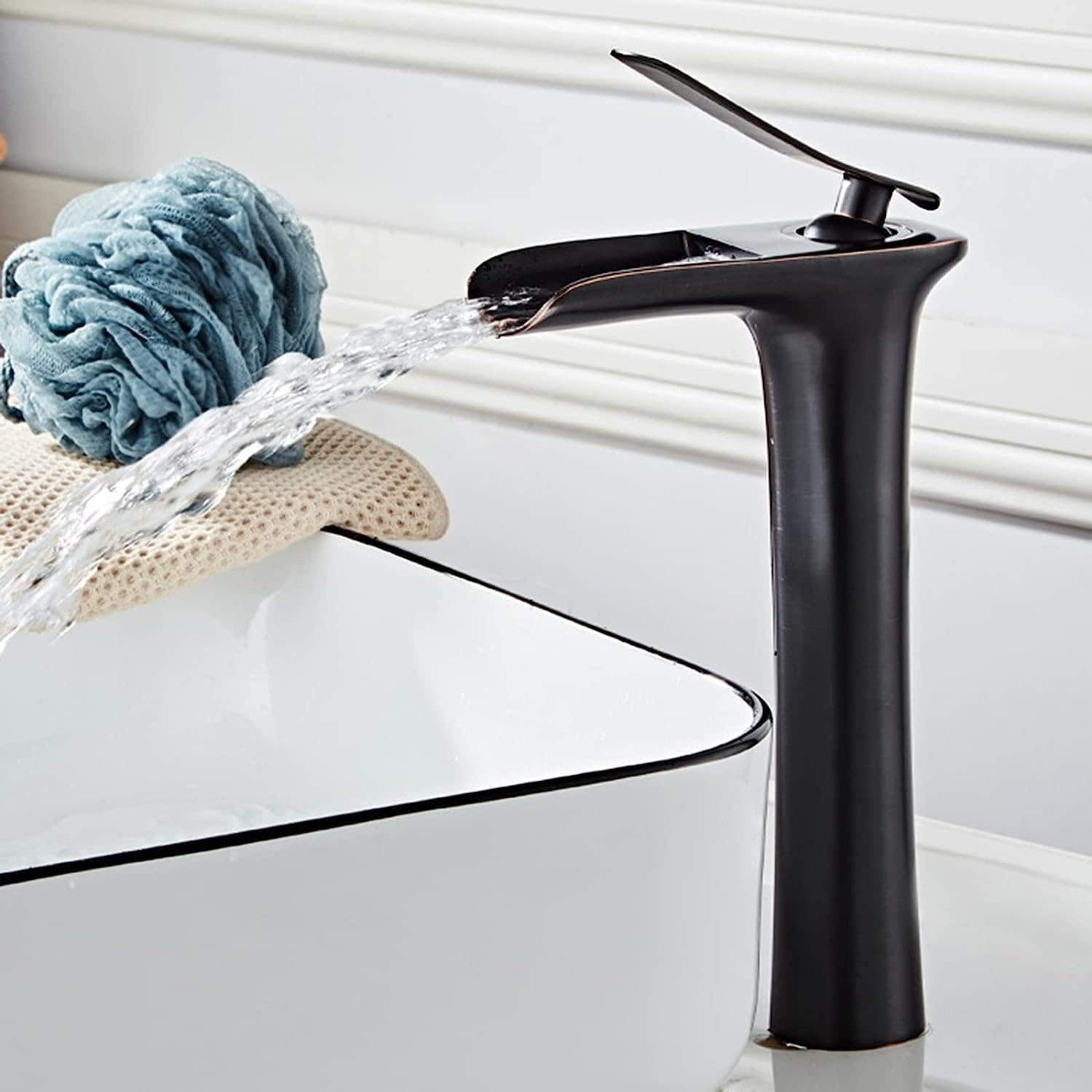 Bathroom faucets for Sink 1 Hole Faucet Single Handle one Hole Bathroom Faucet Bathroom Sink Faucet Single Hole Tall Retro Bathroom Sink Faucet for Bathroom,Antique D