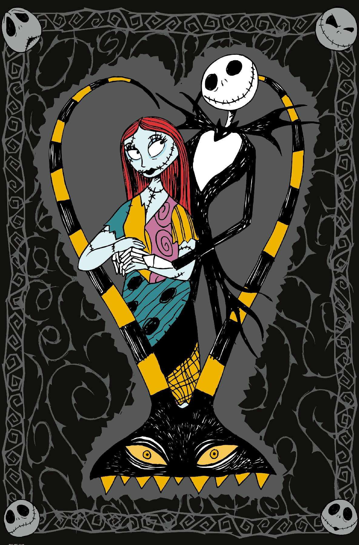 Disney Tim Burton's The Nightmare Before Christmas - Couple Poster ...