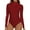 Red, variant on MANIFIQUE Women's Mock Turtle Neck Long Sleeve Tops Bodysuit Jumpsuit