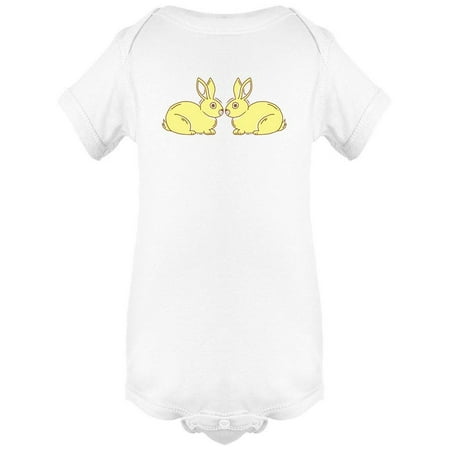 

Twin Yellow Rabbits Bodysuit Infant -Image by Shutterstock Newborn