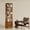 Walnut, variant on Yowos Rotating Bookcase with Storage Cabinet, Bamboo Bookshelf 360° Spinning 7 Tier Tall Narrow Display Tower Shelf, Walnut
