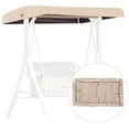 thumbnail image 1 of CHAO Funda de Repuesto para Columpio, 191x120x23cm Funda de Repuesto para 3 plazas, Techo Columpio de jardín, Cubierta de toldo Impermeable para Jardines y terrazas(Size:,Color:Beige), 1 of 5
