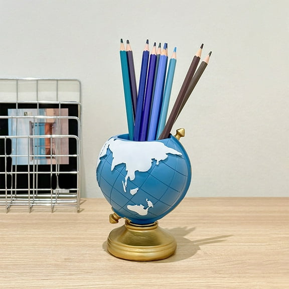 ROLKFUK Novelty Resin Pencil Holder, Decorative & Personalized 2-in-1 Pen Holder with Storage, Cute Desktop Organizer for Office Sch-ool, Unique Birthday Gift Desk Decoration