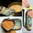 thumbnail image 5 of Yayeee Oven Mitts and Pot Holder Set of 2 Heat Resistant Kitchen Gloves Baking Hot Pad, Dinosaur with Stars, 5 of 5