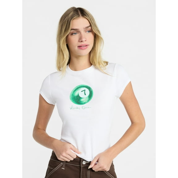 No Boundaries St. Patrick's Day Graphic Baby Tee, Women's XXS-XXL