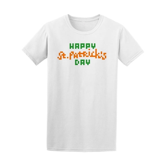 Happy St Patricks Day Pixel T-Shirt Men -Image by Shutterstock, Male x-Large
