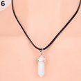 thumbnail image 2 of Opvise Faux Gemstone Rock Natural Quartz Healing Point Chakra Reiki Pendant Rope Necklace, 2 of 8
