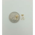 thumbnail image 6 of 14k Solid Yellow Gold Wishbone Good Luck Stud Earrings Push Back 9MM, 6 of 9