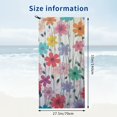 thumbnail image 5 of BCIIG Beach Towel || XL Waffle weave microfiber || Travels Compact || Quick Drying || Ultra absorbent || Camping, Beach, Boating, Pool || Elastic storage loop || Flower power 27.5x55in, 5 of 7