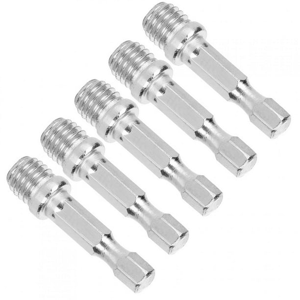Adaptador de Varilla, Biela de Taladro de 5 piezas, Taladros Eléctricos de Palo de Conversión para almohadillas de Pulido Brocas de Corte de Discos