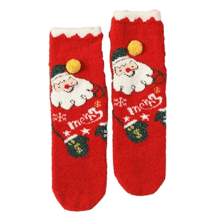 

EHTMSAK Newborn Infant Baby Toddler1 Cotton Breathable Christmas 搭配 Socks for Girl Boy Newborn Infant Baby Toddler2 Socks Red 0-12M One Size