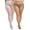 Tan+white, variant on Plus Size Sheer Tights for Women,20D Control Top Pantyhose Reinforced Toes High Waist Stockings 2 Pairs 1XL-6XL