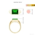 thumbnail image 5 of ANGARA Lab Grown 2.85 Ct Emerald-Cut Emerald Signet Ring for Women in 14K Yellow Gold (Size-10x8mm) | May Birthstone, Birthday, Anniversary, Jewelry Gift for Women | Lab-Grown Emerald Ring, 5 of 8