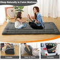thumbnail image 4 of Huloretions Japanese Floor Mattress Futon Mattress,Tatami Mat Sleeping Pad Foldable Roll Up Mattress,Boys Girls Dormitory Mattress Pad Kids Floor Lounger Pillow Bed Kids Floor Play Mat,Twin/Full Size, 4 of 6