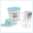 thumbnail image 7 of Nostalgia 4-Quart Ice Cream Machine, Parlor Wood Bucket Electric Ice Cream Maker, White and Aqua, 7 of 7