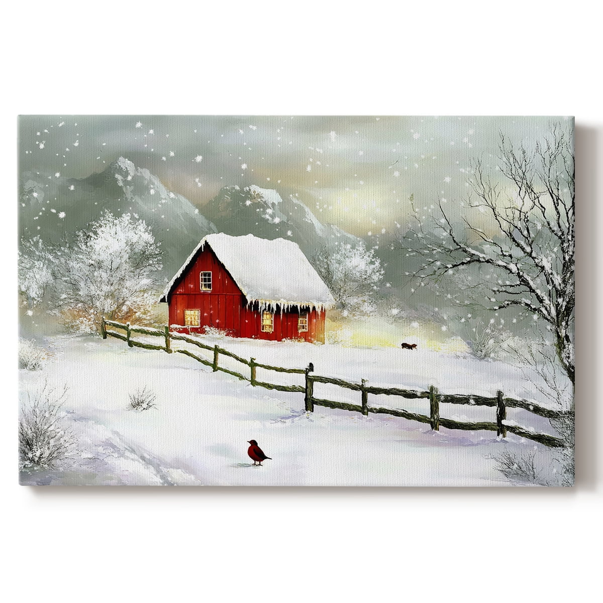 Christmas Holiday Art III- Gallery Wrapped Canvas-XII